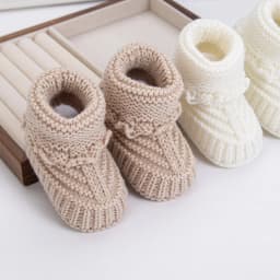 2Pcs/Pair Baby Knit Socks 0-12M Solid Cochet Walking Socks Ins Cream Solid Color Short Socks for Infant Boys Girls Clothing