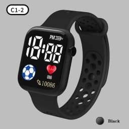 YIKAZE Kids Watches LED Digital Kids Watch Silicone Strap Cartoon Electronic Wristwatch Sports Clock for Boys and Girls Gifts