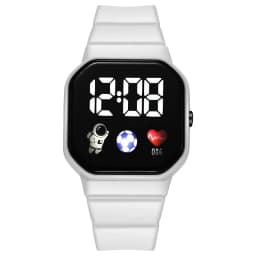 YIKAZE Kids Watches LED Digital Kids Watch Silicone Strap Cartoon Electronic Wristwatch Sports Clock for Boys and Girls Gifts