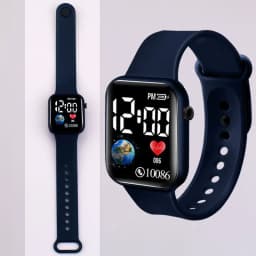 YIKAZE Kids Watches LED Digital Kids Watch Silicone Strap Cartoon Electronic Wristwatch Sports Clock for Boys and Girls Gifts