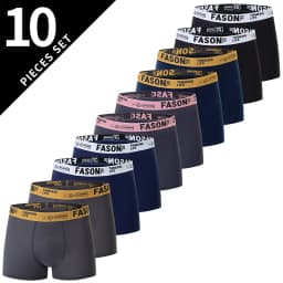 4/10 Piece Set Of Men's Casual And Fashionable Underwear Comfortable Boxer Shorts Youth Plus Size Sports Cycling Elastic Shorts