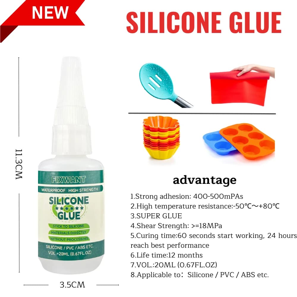 20ML FIXWANT Super Glue TPR/ TPU/PVC/ ABS/ Latex Leather Wood Super Adhesive Silicone Glue
