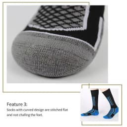 DIZETION 1 Pair Winter Warm Thickening Ski Stockings Hiking Socks For Women Men Children Anti-Cold Outdoor High Sports Stockings