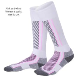 DIZETION 1 Pair Winter Warm Thickening Ski Stockings Hiking Socks For Women Men Children Anti-Cold Outdoor High Sports Stockings