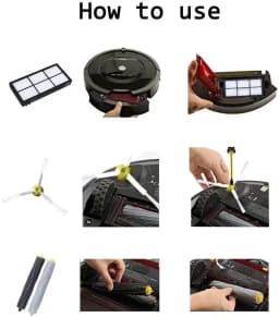 For IRobot Roomba 800 900 Series 860 870 880 890 966 980 Vacuum Cleaner Side Roller Brush Parts HEPA Filter Wheel Replacement