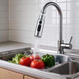 3 Modes Kitchen Faucet Aerator, Anti-Splash Tap Extender Booster Sprayer, Water Saving Faucet Filter Nozzle for Kitchen Bathroom