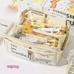 Multi Layer Prisms Large Capacity Transparent Pencil Case Multifunctional Simple and High Appearance Pencil Case 1pc