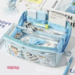 Multi Layer Prisms Large Capacity Transparent Pencil Case Multifunctional Simple and High Appearance Pencil Case 1pc