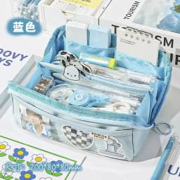 Multi Layer Prisms Large Capacity Transparent Pencil Case Multifunctional Simple and High Appearance Pencil Case 1pc