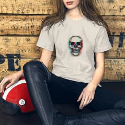 1PC 3D Skull Vertigo Funny Embroidered Patch Iron On Sew On Patches For Clothes Cap Bag Jacket DIY Gift Badge With Hot Adhesive