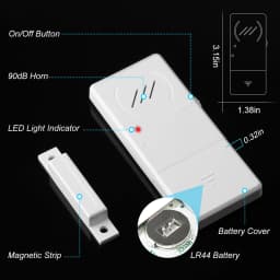 Hollarm Delay Refrigerator Alarms 3/15/30/60 Seconds Adjustable Freezer Door Alarm Wireless Window Door Opening Sensor Loud 90dB
