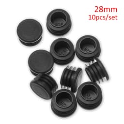10pcs Black Plastic Round Chair Leg Caps Anti-slip Pad Non-Slip Furniture Feet Floor Covers Blanking End Caps Furniture Accessor