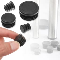 10pcs Black Plastic Round Chair Leg Caps Anti-slip Pad Non-Slip Furniture Feet Floor Covers Blanking End Caps Furniture Accessor