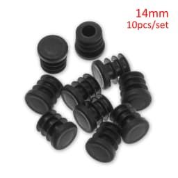 10pcs Black Plastic Round Chair Leg Caps Anti-slip Pad Non-Slip Furniture Feet Floor Covers Blanking End Caps Furniture Accessor