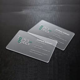 200pcs 500pcs Custom Translucent Business Cards PVC Print Plastic Identity Cards One Side Waterproof Round Corners Add White Ink