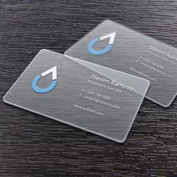 200pcs 500pcs Custom Translucent Business Cards PVC Print Plastic Identity Cards One Side Waterproof Round Corners Add White Ink