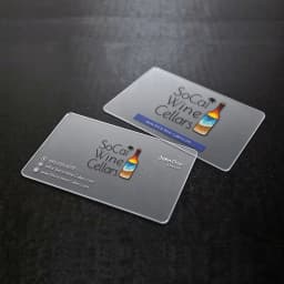 200pcs 500pcs Custom Translucent Business Cards PVC Print Plastic Identity Cards One Side Waterproof Round Corners Add White Ink