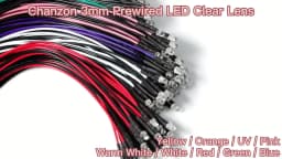 20pcs 3mm Prewired LED Light Emitting Diode DC 12V Warm White Red Green Blue Yellow Orange UV Pink Pre Wired Cable Lamp Bulb