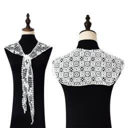 Summer Knitted Hollow Thin Lace Fake Collar Shawl Pullover Short Suspender Skirt False Collar Detachable Collars Sun Protection