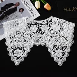 Summer Knitted Hollow Thin Lace Fake Collar Shawl Pullover Short Suspender Skirt False Collar Detachable Collars Sun Protection