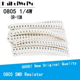 100PCS/LOTE 0805 SMD Resistor 0R-10M 1/4W 0 1 10 100 150 220 330 ohm 1K 2.2K 10K 100K 0R 1R 10R 100R 150R 220R 330R