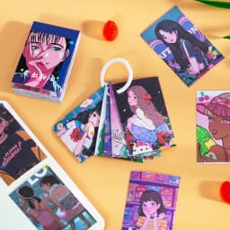 Yoofun 50pcs Kawaii Stickers Japanese Washi Paper Sticker Cartoon Sticker for Scrapbooking Journals Cute Stationery