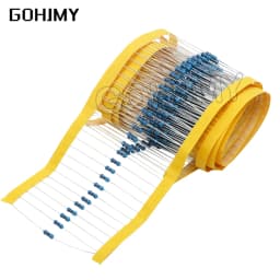 100pcs 1/4W Metal film resistor 1R ~ 22M 1R 100R 220R 330R 1K 1.5K 2.2K 3.3K 4.7K 10K 22K 47K 100K 220k 330 1K5 2K2 3K3 4K7 ohm