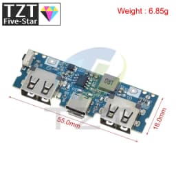 1/3/5PCS Micro/Type-C USB 5V 2.4A Dual USB 18650 Boost Battery Charger Board Mobile Power Bank Accessories For Phone DIY