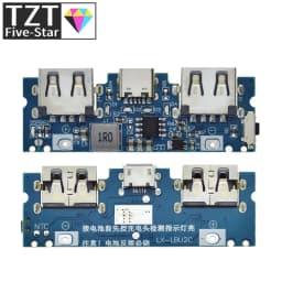 1/3/5PCS Micro/Type-C USB 5V 2.4A Dual USB 18650 Boost Battery Charger Board Mobile Power Bank Accessories For Phone DIY