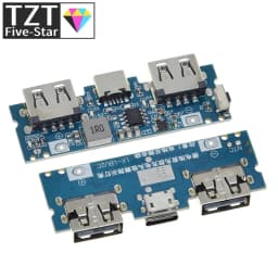 1/3/5PCS Micro/Type-C USB 5V 2.4A Dual USB 18650 Boost Battery Charger Board Mobile Power Bank Accessories For Phone DIY