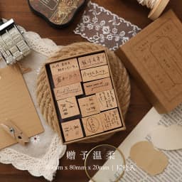 Jenny Chinese Character Number Universe Flower Week Wooden Rubber Stamp Scrapbooking Deco DIY Craft Standard Wooden Stamps