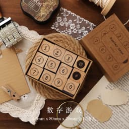 Jenny Chinese Character Number Universe Flower Week Wooden Rubber Stamp Scrapbooking Deco DIY Craft Standard Wooden Stamps