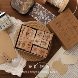 Jenny Chinese Character Number Universe Flower Week Wooden Rubber Stamp Scrapbooking Deco DIY Craft Standard Wooden Stamps