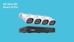 H.View 4K 5Mp 8Mp Poe CCTV Security Camera System Home Video Surveillance Kit 8Ch NVR Audio Outdoor Ip Camera XMEYE App