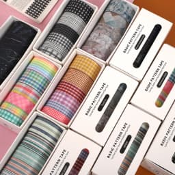 JIANWU 6pcs/set Basic Pattern Marble Plaid Stripe Decoration Washi Tape Set DIY Background Scrapbook Sticker Masking Tape Kawaii