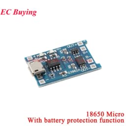 20Pcs/1pc 5V 1A Micro/Type-c/Mini 18650 TP4056 4056A Lithium Battery Charger Module Charging Board Protection Function Li-ion