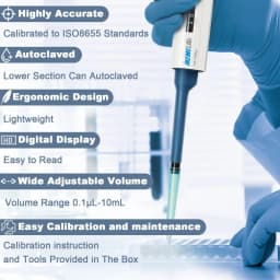 WEIAI Laboratory Pipette 100-1000ul Single Channel Digital Micropipette Adjustable Plastic Pipeta Lab Equipment With Pipette Tip