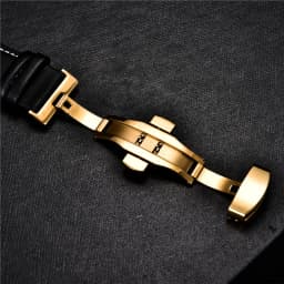 Leather Watch Band 18mm 20mm 22mm 24mm Straps Stainless Steel Butterfly Buckle Clasp Leather Bracelet Black Brown Wristband Belt
