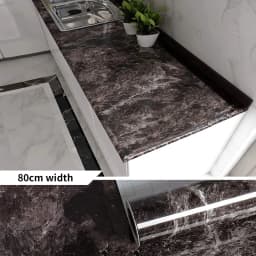 Black Marble Kitchen Home Peel and Stick Wallpaper For CounterTable Desk Bathroom PVC Waterproof Self Adhesive Contact Paper