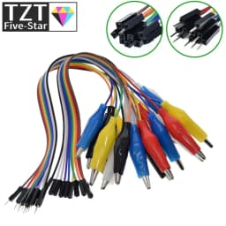 20cm 30cm 10pin Double-end Alligator Clips jump Wire Male Female Crocodile Clip Test Lead Jumper Wire Line Cable DIY Connection