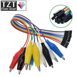 20cm 30cm 10pin Double-end Alligator Clips jump Wire Male Female Crocodile Clip Test Lead Jumper Wire Line Cable DIY Connection