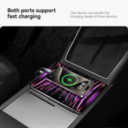 YZ For Tesla Model X S 3 Y YL Highland Juniper OBD Fast Charger USB And Type-C Dual Port 48W Conversion Plug Kit Car Accessories