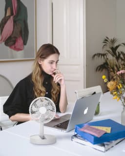 USB Foldable Fan with 4 Speeds & Timing,Battery Operated Mini Fan for Bedroom, Indoor or Outdoor,Table Fan