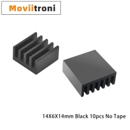 10pcs Aluminum Computer Cooler Radiator Heatsink 14x14x6mm Heat sink for Electronic Chip Heat dissipation Cooling Pads with Tape