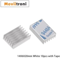 10pcs Aluminum Computer Cooler Radiator Heatsink 14x14x6mm Heat sink for Electronic Chip Heat dissipation Cooling Pads with Tape