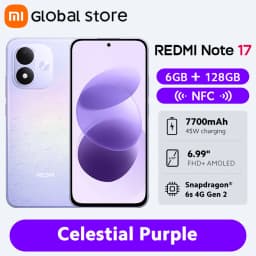 Global Version Xiaomi Redmi Note 17 4G Smartphone 128GB / 256GB ROM 50MP 6.99" FHD+ AMOLED Display Snapdragon® 6s 4G Gen  2