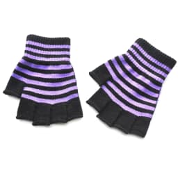 Autumn Winter New Half Finger Striped Warm Gloves For Men Women Students Knitted Mittens Outdoor Knitting Cycling Writing Gloves