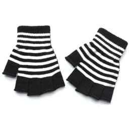 Autumn Winter New Half Finger Striped Warm Gloves For Men Women Students Knitted Mittens Outdoor Knitting Cycling Writing Gloves