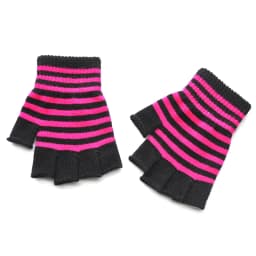 Autumn Winter New Half Finger Striped Warm Gloves For Men Women Students Knitted Mittens Outdoor Knitting Cycling Writing Gloves