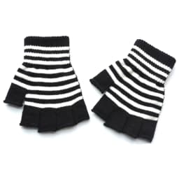 Autumn Winter New Half Finger Striped Warm Gloves For Men Women Students Knitted Mittens Outdoor Knitting Cycling Writing Gloves